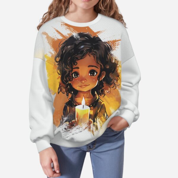 All-Over Print Girl's Sweatshirt Drop Shoulder Air Layer 230 GSM