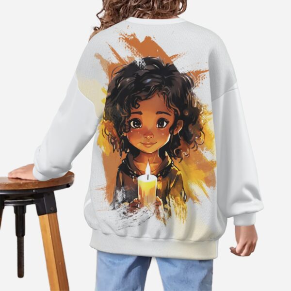 All-Over Print Girl's Sweatshirt Drop Shoulder Air Layer 230 GSM - Image 2