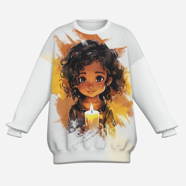 All-Over Print Girl's Sweatshirt Drop Shoulder Air Layer 230 GSM - Image 3