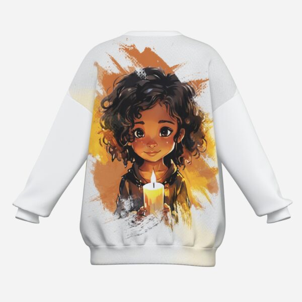 All-Over Print Girl's Sweatshirt Drop Shoulder Air Layer 230 GSM - Image 4