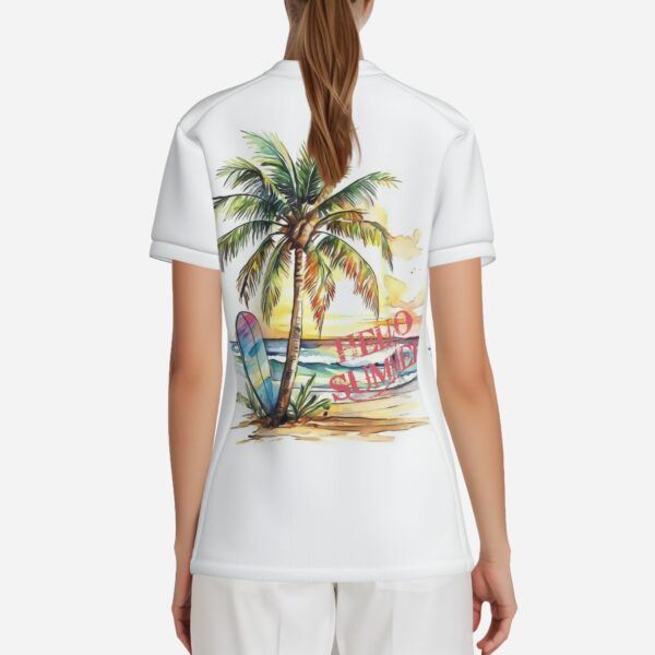 All-Over Print Women's Patchwork T-Shirt-Milk Silk 180 GSM - Image 2