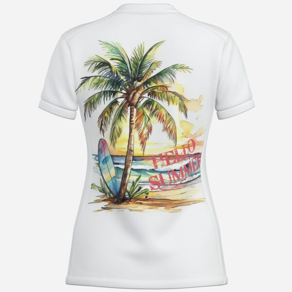 All-Over Print Women's Patchwork T-Shirt-Milk Silk 180 GSM - Image 4
