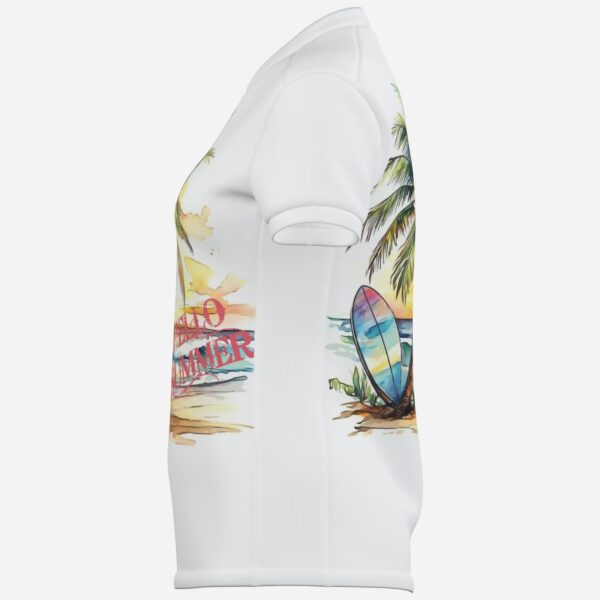 All-Over Print Women's Patchwork T-Shirt-Milk Silk 180 GSM - Image 5