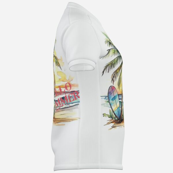 All-Over Print Women's Patchwork T-Shirt-Milk Silk 180 GSM - Image 6