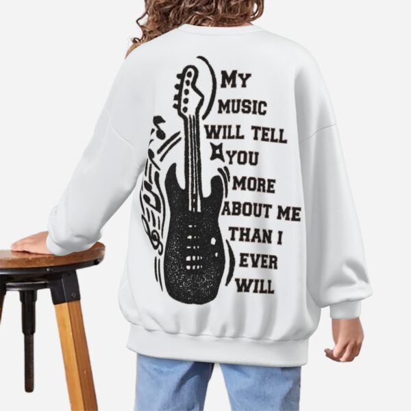All-Over Print Girl's Sweatshirt Drop Shoulder Air Layer 230 GSM - Image 2