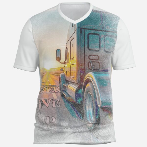 All-Over Cotton Print Men's Sweatshirt V Neck