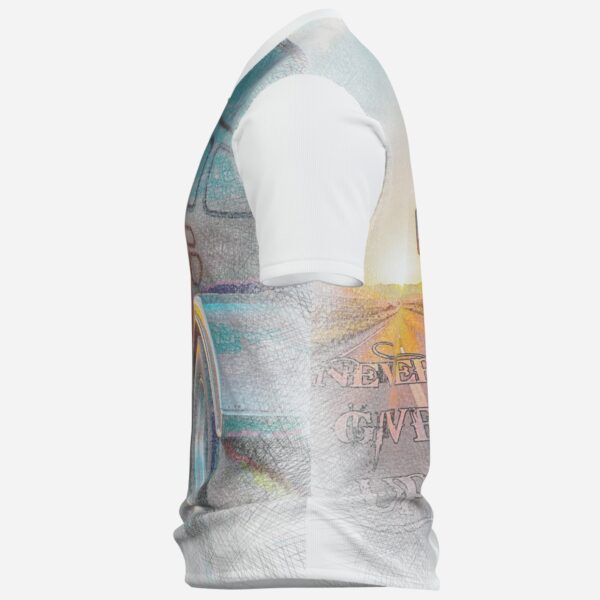 All-Over Cotton Print Men's Sweatshirt V Neck - Image 3