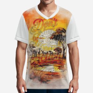 All-Over Print Men's Soccer Jersey T-Shirt V Neck Soft & Quick Dry