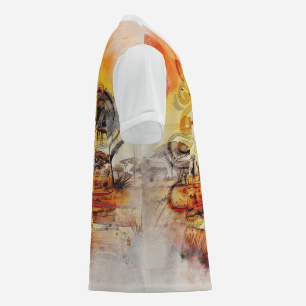 All-Over Print Men's Soccer Jersey T-Shirt V Neck Soft & Quick Dry - Image 6