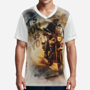 All-Over Print Men's Soccer Jersey T-Shirt V Neck Soft & Quick Dry