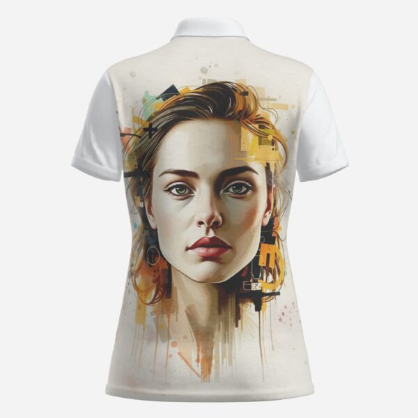 All-Over Print Women's Two-Button Polo Shirt Soft Fit - Image 2