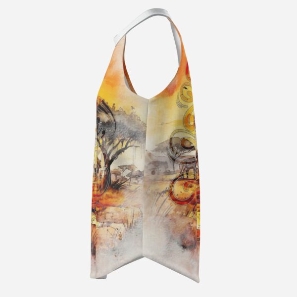 All-Over Print Women's Halter Neck Tank Top-Imitation Cotton 170 GSM - Image 5