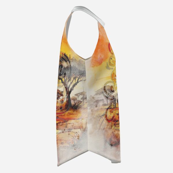 All-Over Print Women's Halter Neck Tank Top-Imitation Cotton 170 GSM - Image 6