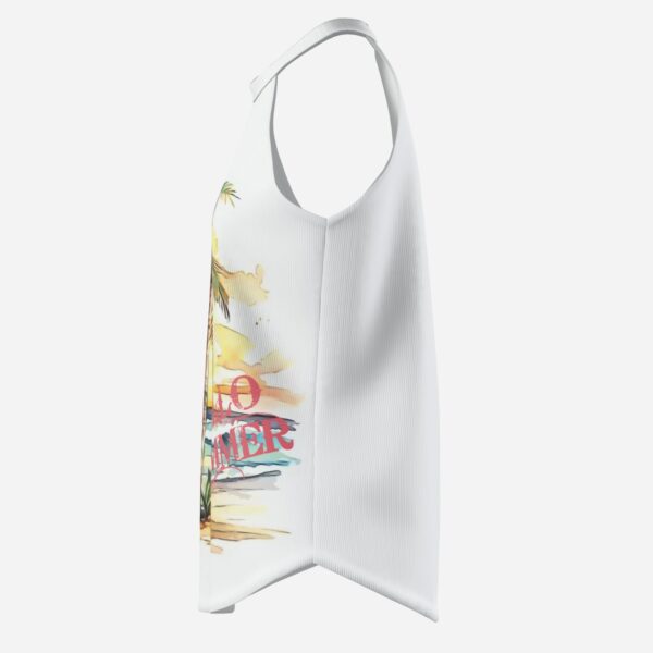 All-Over Print Women's Halter Neck Tank Top-Imitation Cotton 170 GSM - Image 3