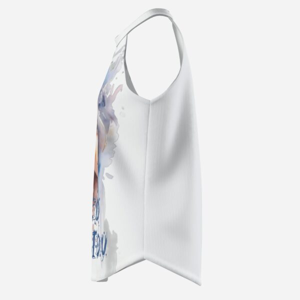 All-Over Print Women's Halter Neck Tank Top-Imitation Cotton 170 GSM - Image 3