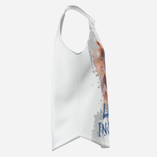 All-Over Print Women's Halter Neck Tank Top-Imitation Cotton 170 GSM - Image 4