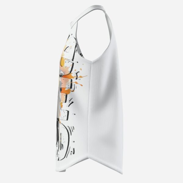 All-Over Print Women's Halter Neck Tank Top-Imitation Cotton 170 GSM - Image 5