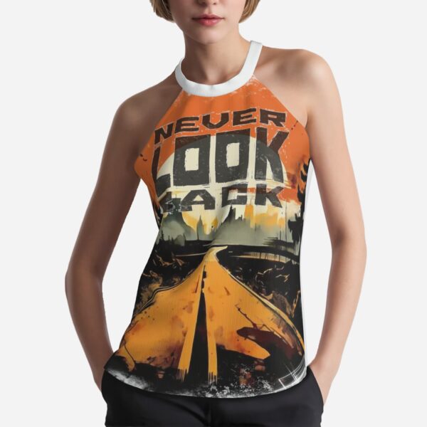 All-Over Print Women's Halter Neck Tank Top-Imitation Cotton 170 GSM