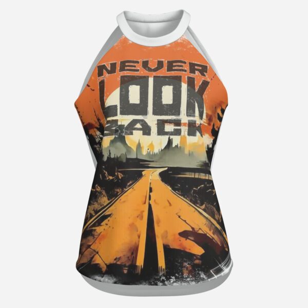 All-Over Print Women's Halter Neck Tank Top-Imitation Cotton 170 GSM - Image 3