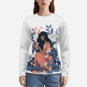 All-Over Print Women's Cooling Sun Protection Shirt-Polyester Cool Feeling 180 GSM