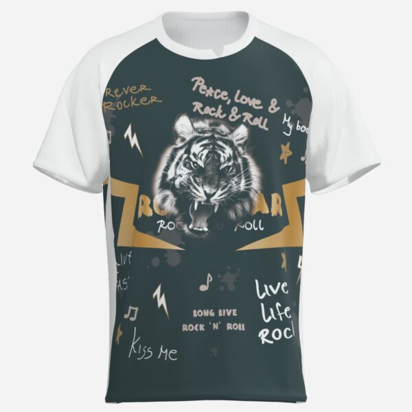 All-Over Print Men's Patchwork Athletic T-Shirt-Imitation Cotton 170 GSM - Image 3