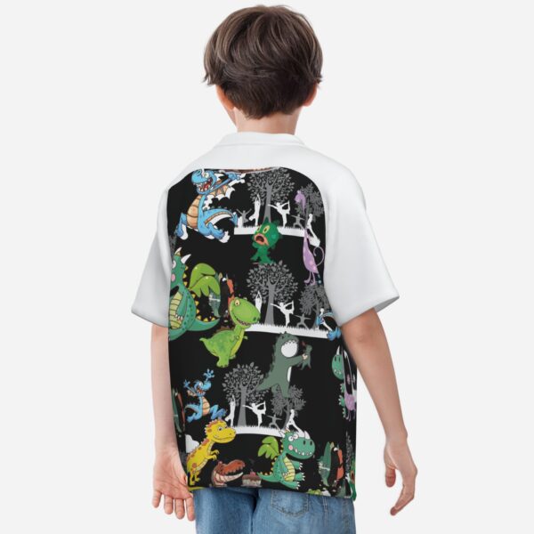 All-Over Print Boy's Zipper Baseball Jersey Shirt Short Sleeve - Image 2