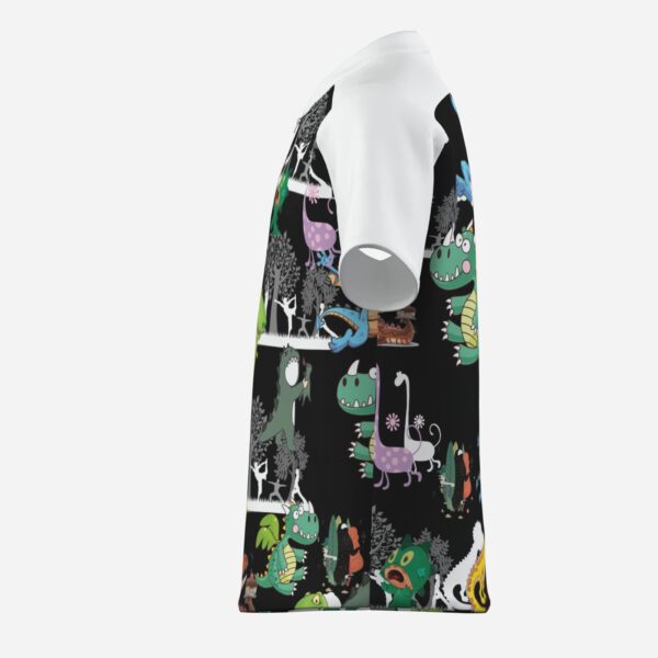 All-Over Print Boy's Zipper Baseball Jersey Shirt Short Sleeve - Image 7