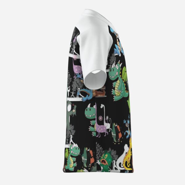 All-Over Print Boy's Zipper Baseball Jersey Shirt Short Sleeve - Image 8