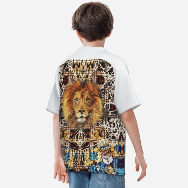 All-Over Print Boy's Zipper Baseball Jersey Shirt Short Sleeve - Image 2