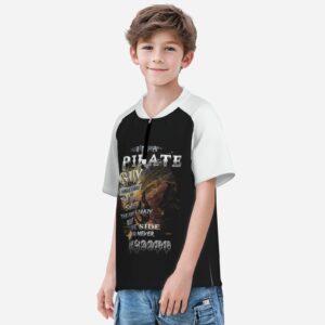 All-Over Print Boy's Zipper Baseball Jersey Shirt Short Sleeve
