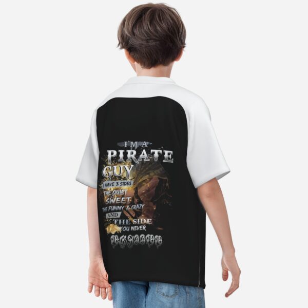 All-Over Print Boy's Zipper Baseball Jersey Shirt Short Sleeve - Image 2