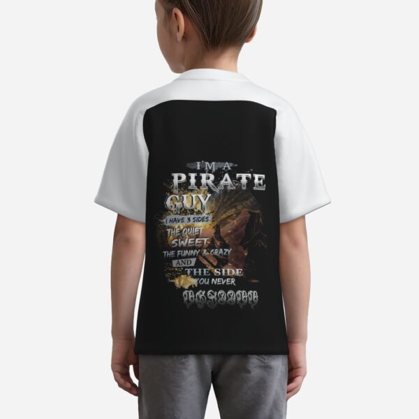 All-Over Print Boy's Zipper Baseball Jersey Shirt Short Sleeve - Image 4