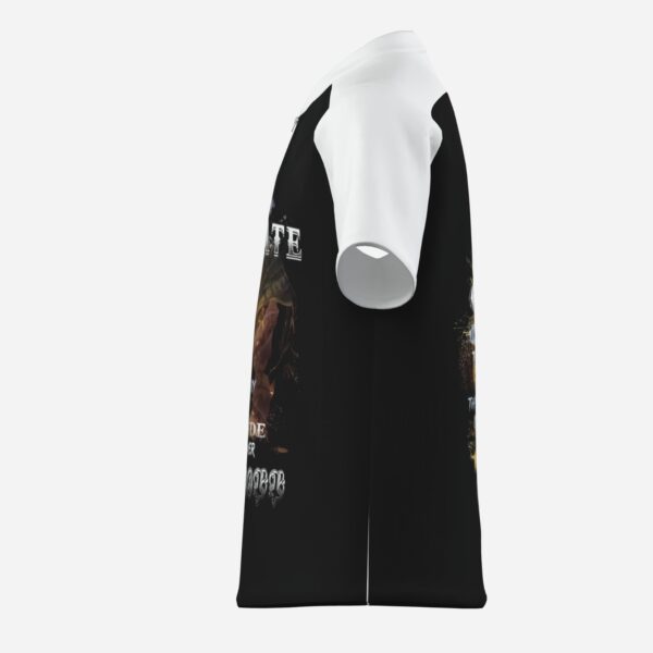 All-Over Print Boy's Zipper Baseball Jersey Shirt Short Sleeve - Image 7