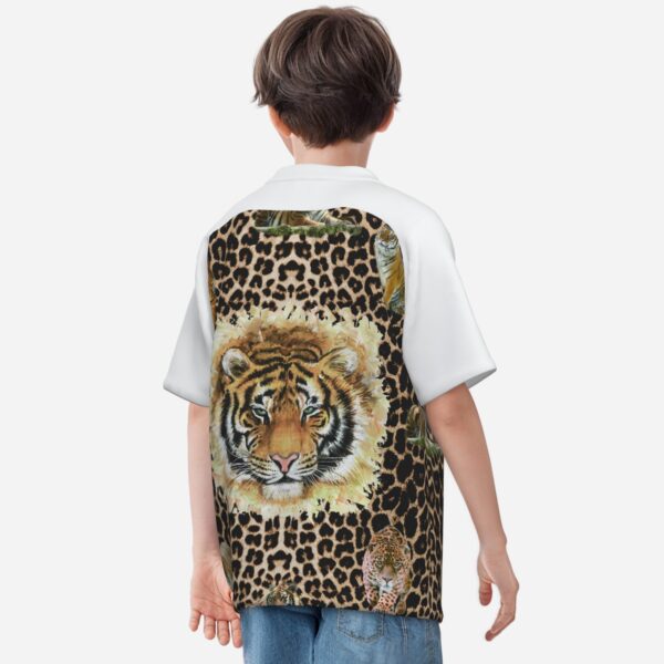 All-Over Print Boy's Zipper Baseball Jersey Shirt Short Sleeve - Image 2