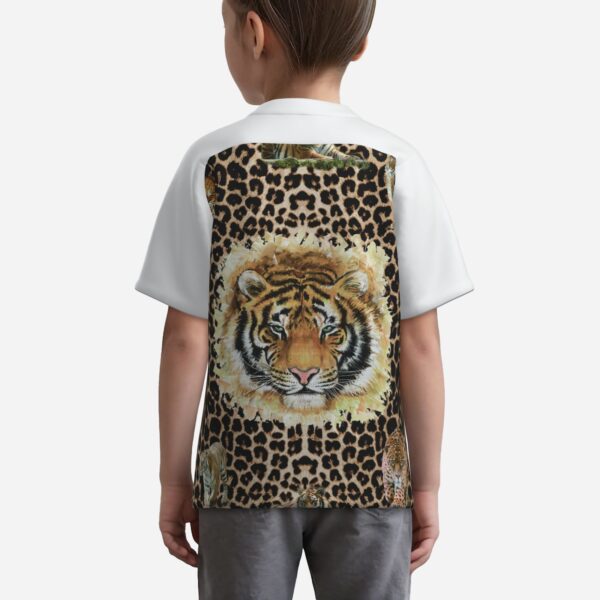 All-Over Print Boy's Zipper Baseball Jersey Shirt Short Sleeve - Image 4