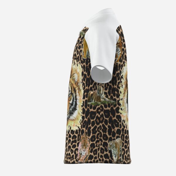 All-Over Print Boy's Zipper Baseball Jersey Shirt Short Sleeve - Image 7