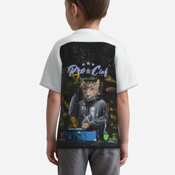 All-Over Print Boy's Zipper Baseball Jersey Shirt Short Sleeve - Image 4