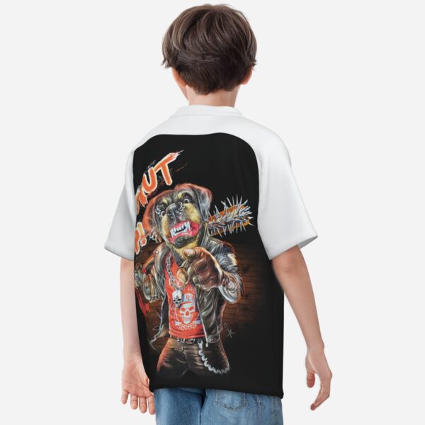 All-Over Print Boy's Zipper Baseball Jersey Shirt Short Sleeve - Image 2
