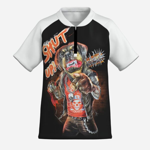 All-Over Print Boy's Zipper Baseball Jersey Shirt Short Sleeve - Image 5