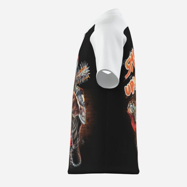 All-Over Print Boy's Zipper Baseball Jersey Shirt Short Sleeve - Image 7