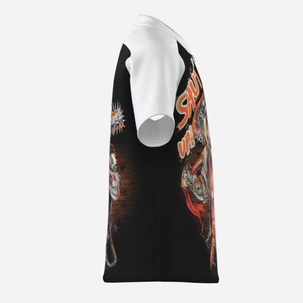 All-Over Print Boy's Zipper Baseball Jersey Shirt Short Sleeve - Image 8