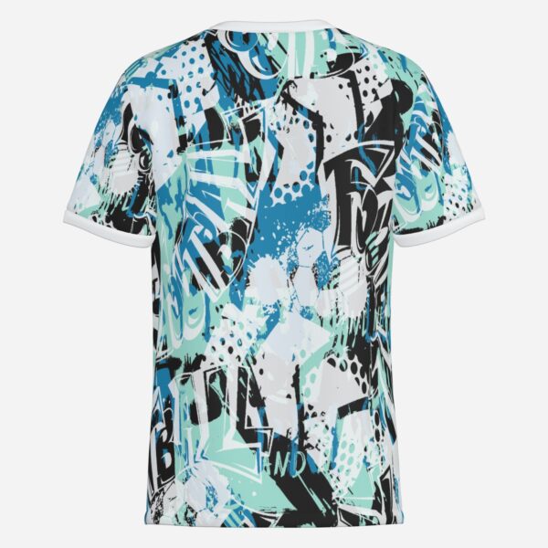 All-Over Cotton Print Men's Premium T-Shirt - Image 2