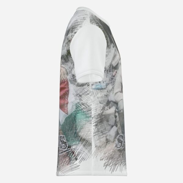 All-Over Cotton Print Men's Premium T-Shirt - Image 4