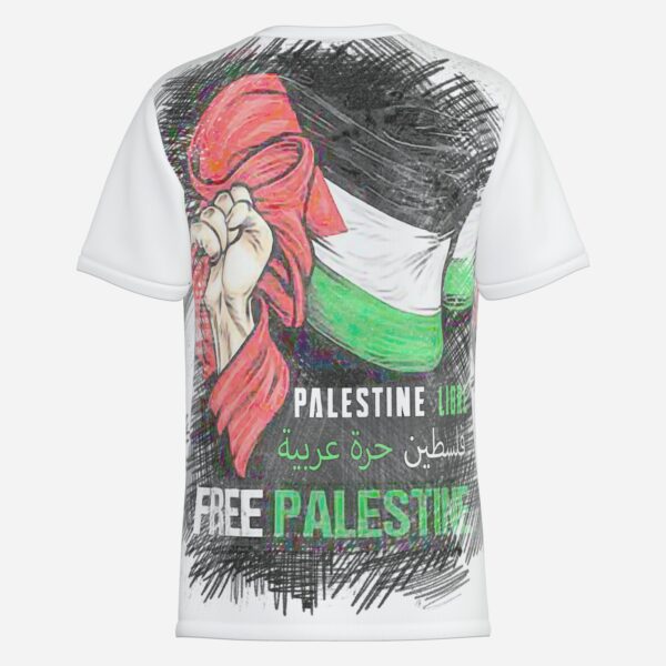 All-Over Cotton Print Men's Premium T-Shirt - Image 2