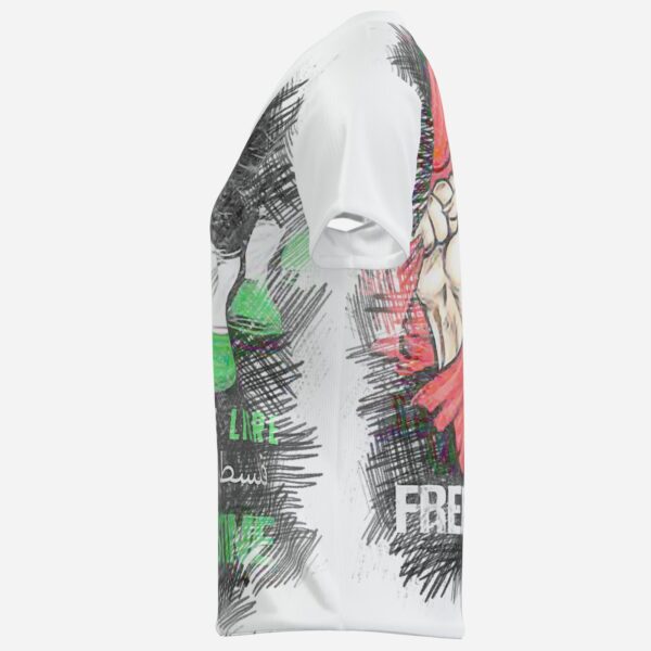 All-Over Cotton Print Women's T-Shirt V Neck - Image 5