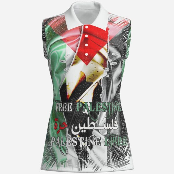 All-Over Print Women's Tank Top POLO Neck-Mi Tong Mesh 140 GSM