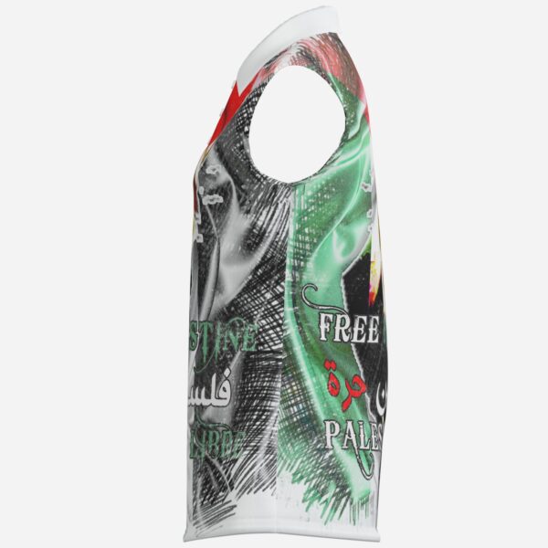 All-Over Print Women's Tank Top POLO Neck-Mi Tong Mesh 140 GSM - Image 3