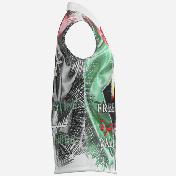 All-Over Print Women's Tank Top POLO Neck-Mi Tong Mesh 140 GSM - Image 4