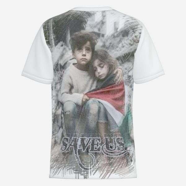 All-Over Cotton Print Men's Premium T-Shirt - Image 2