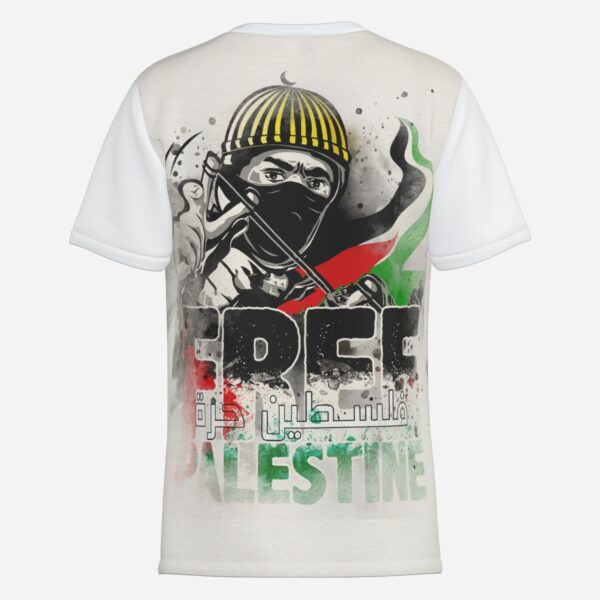 All-Over Cotton Print Men's Premium T-Shirt - Image 2